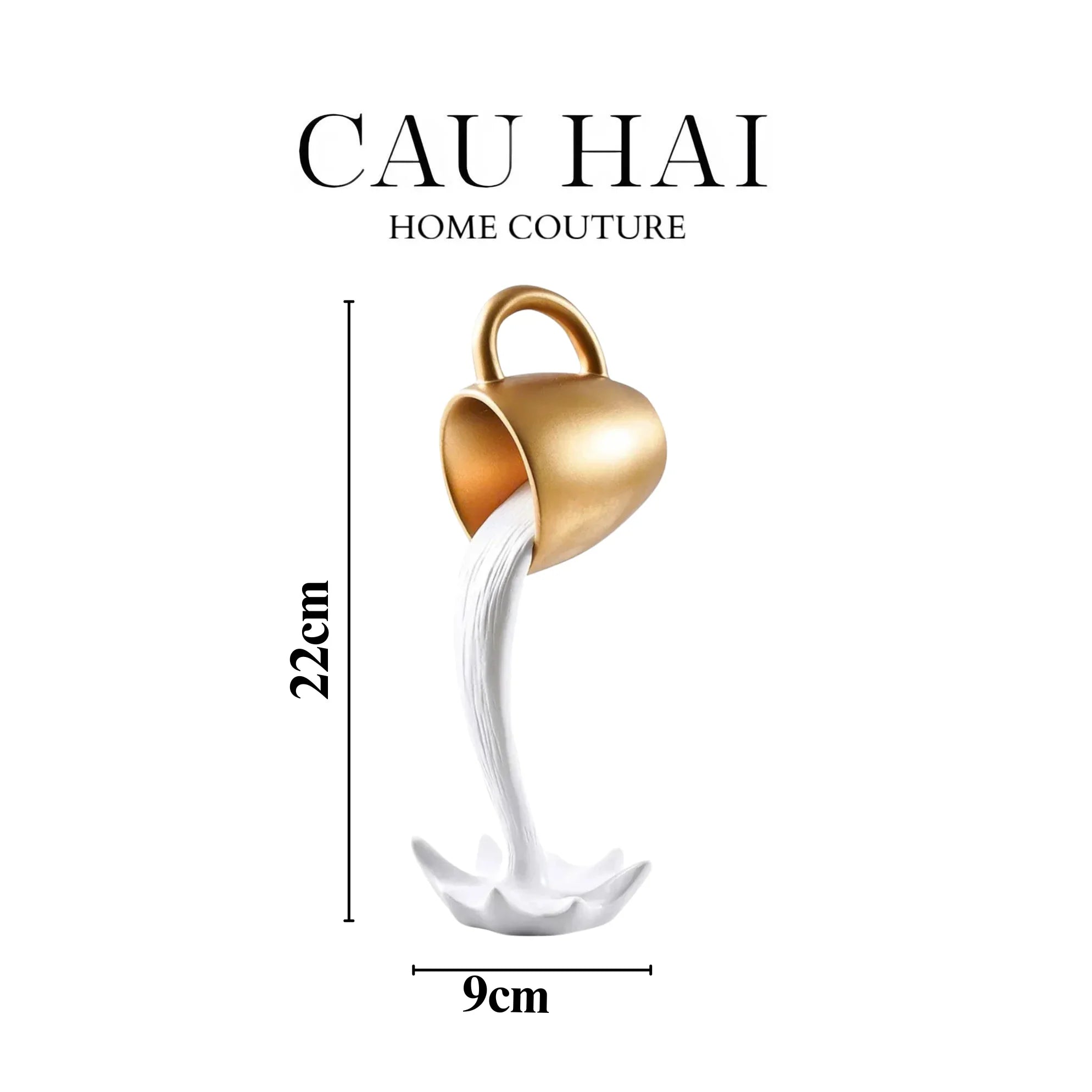 TƯỢNG TRANG TRÍ MILK SPLASH SCULPTURE FW25-CẬU HAI HOME DECOR