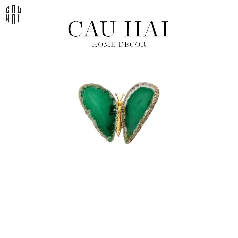 TƯỢNG TRANG TRÍ ONYX BUTTERFLY - GREEN-CẬU HAI HOME DECOR