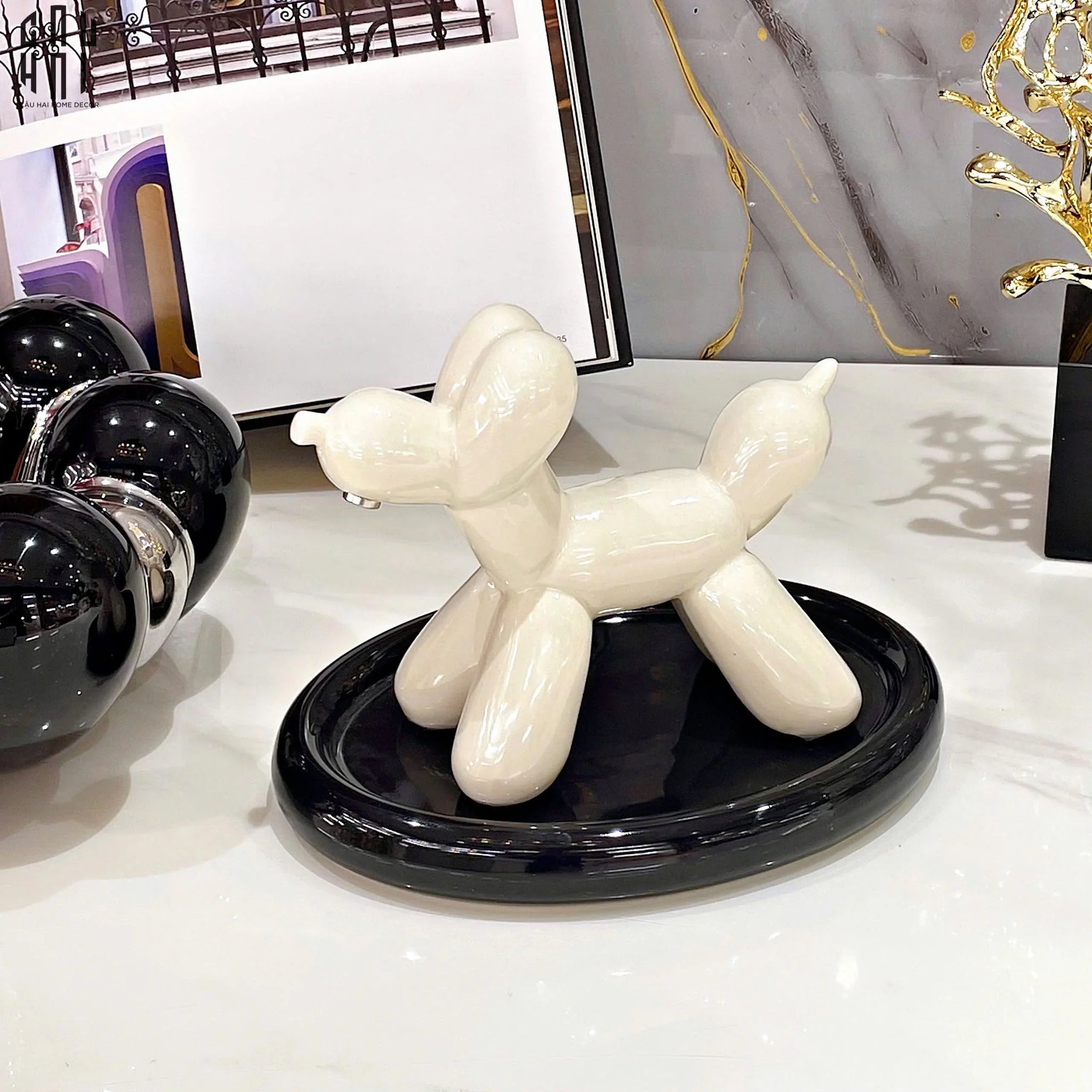 Tượng Trang Trí White Balloon-CẬU HAI HOME DECOR