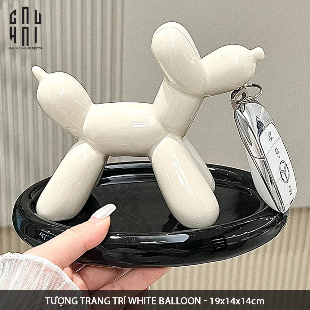 Tượng Trang Trí White Balloon-CẬU HAI HOME DECOR