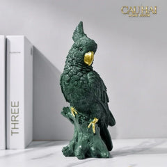 Tượng Vẹt Mào Celadon Parrot-CẬU HAI HOME DECOR
