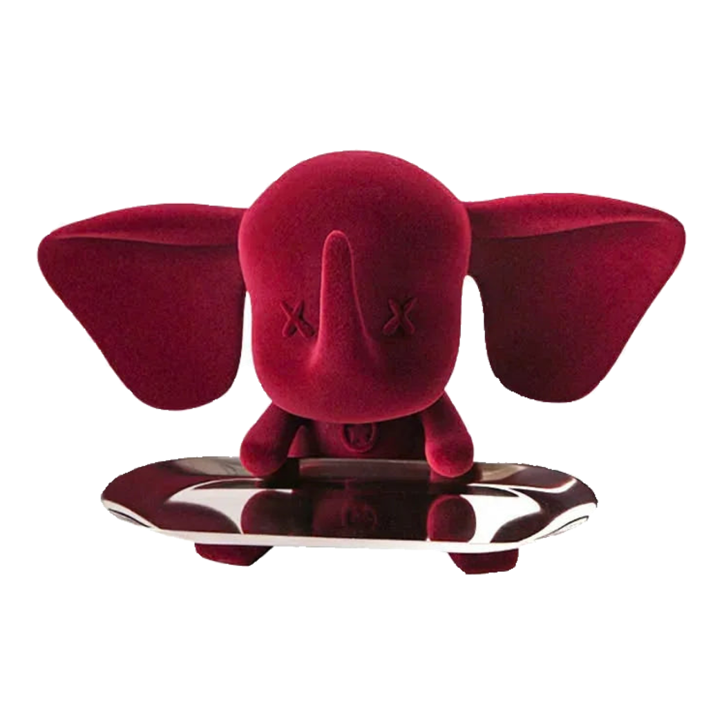 Tượng Voi Nhung Đỏ - Figurine Ceramic Bordeaux Velvet Elephant-TƯỢNG TRANG TRÍ-Đối tác tại Trung Quốc theo từng đơn đặt hàng-CẬU HAI HOME DECOR