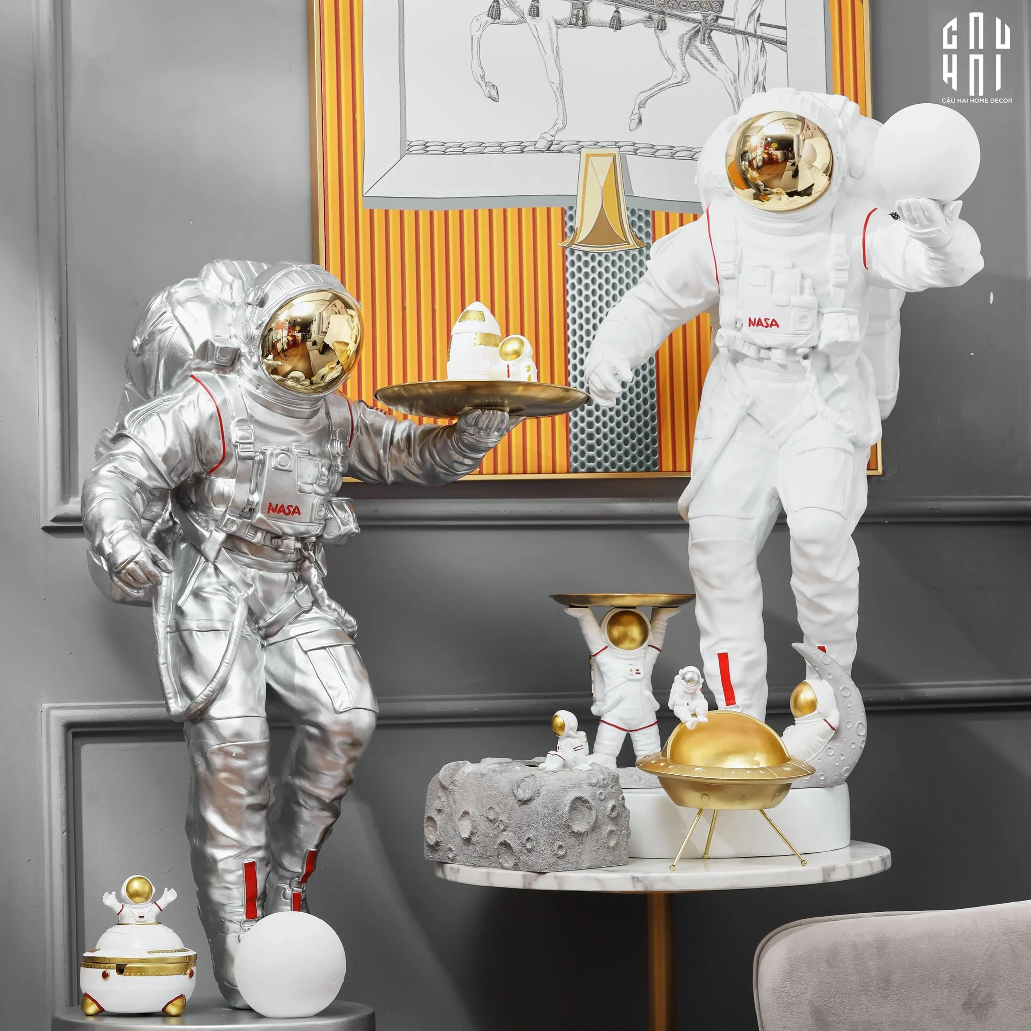 TƯỢNG FIGURINE XTREME ASTRONAUT – WHITE SS25-CẬU HAI HOME DECOR