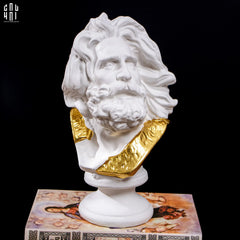 Tượng Zeus Premium Dát Vàng 24K H32-CẬU HAI HOME DECOR