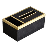 Maison Couture - Hộp Khăn Giấy Balvin Prestige Class Oakwood Leather - Noir / Crème 14x25-HỘP KHĂN GIẤY-Đối tác tại Trung Quốc theo từng đơn đặt hàng-Noir-CẬU HAI HOME DECOR