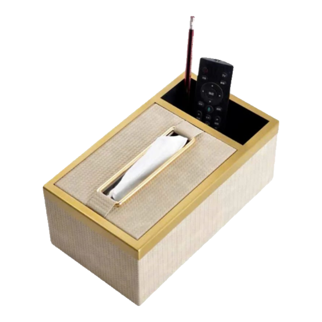 Maison Couture - Hộp Khăn Giấy Balvin Prestige Class Oakwood Leather - Noir / Crème 14x25-HỘP KHĂN GIẤY-Đối tác tại Trung Quốc theo từng đơn đặt hàng-Crème-CẬU HAI HOME DECOR