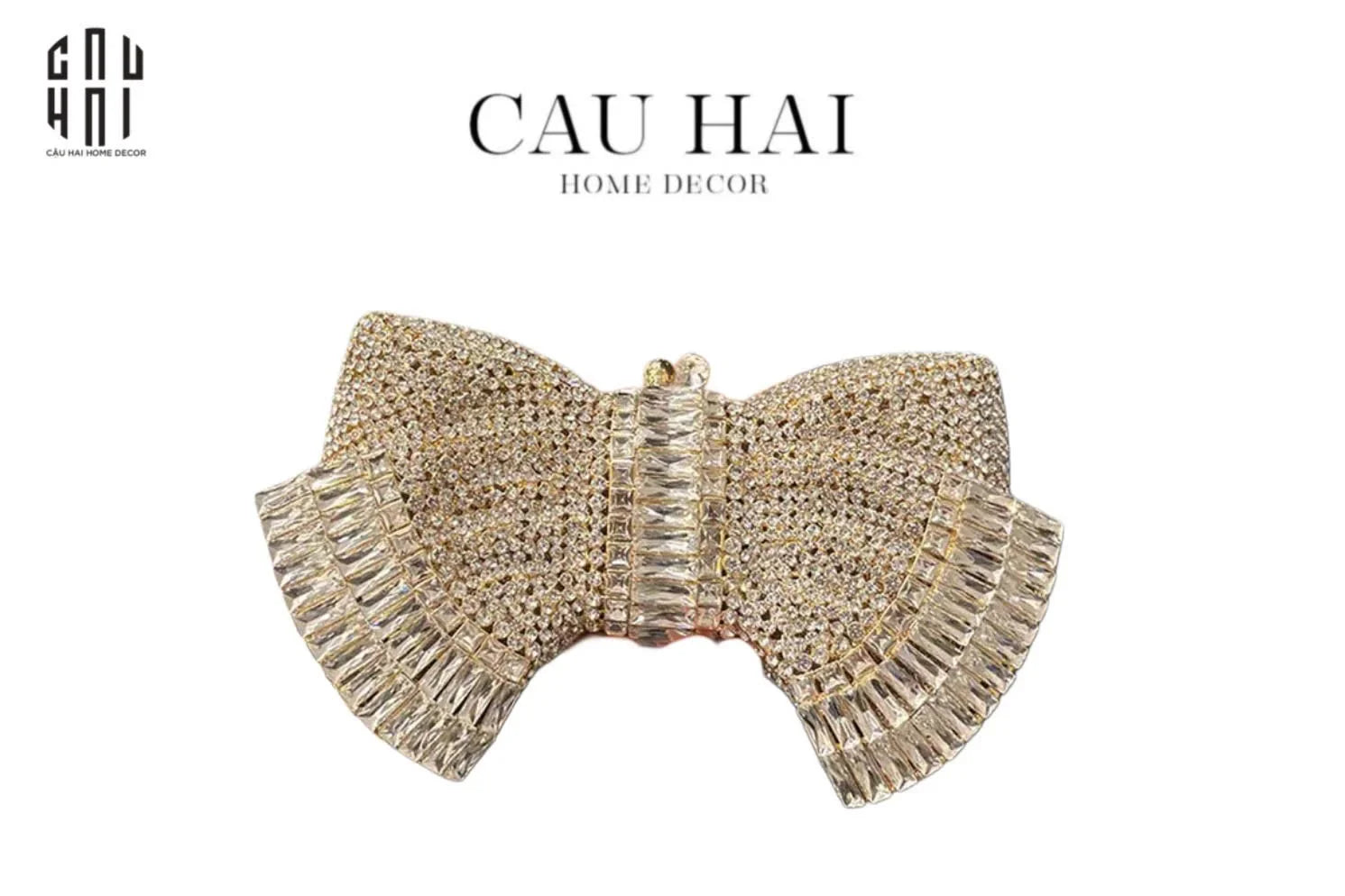 HOME COUTURE - VÍ KIM CƯƠNG - FULL DIAMOND ATÉLIER BOW LADY CLUTCH-CẬU HAI HOME DECOR