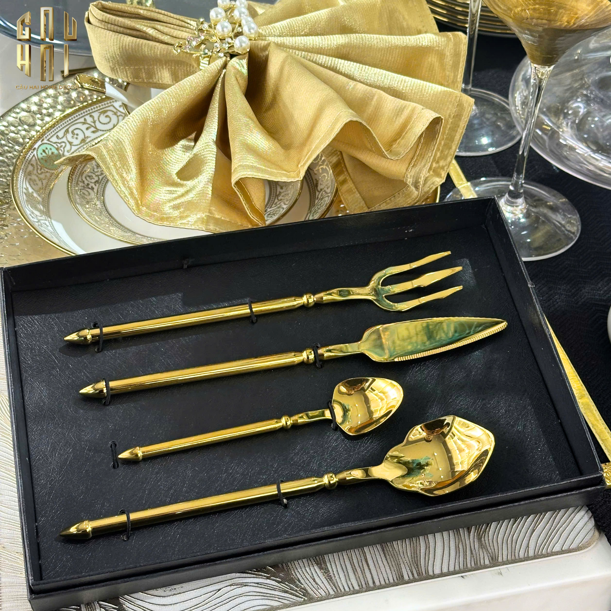 VILLA SONATA - SET DAO NĨA AQUAMAN CUTLERY 4PCS - CẬU HAI HOME DECOR