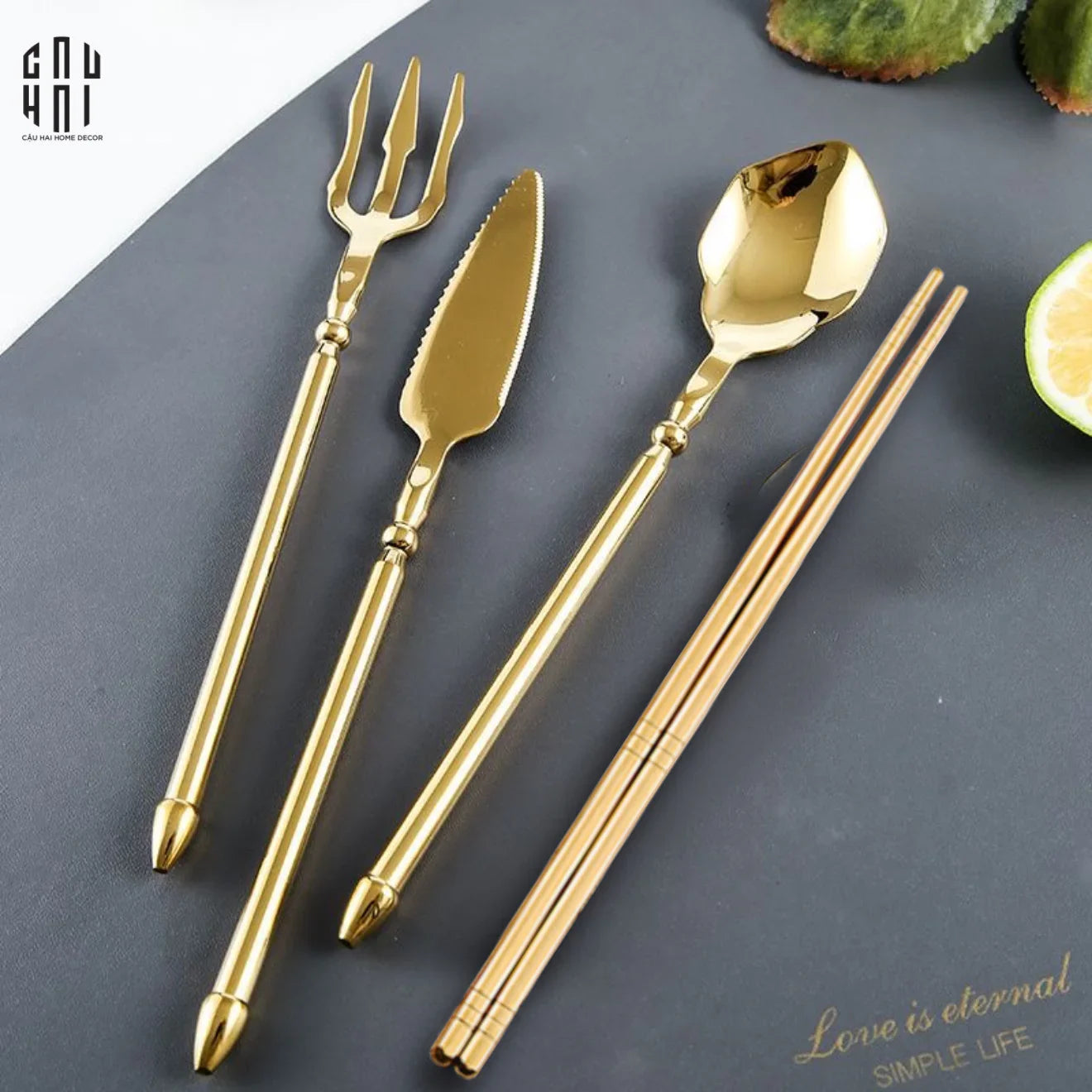 VILLA SONATA - SET DAO NĨA AQUAMAN CUTLERY 4PCS - CẬU HAI HOME DECOR