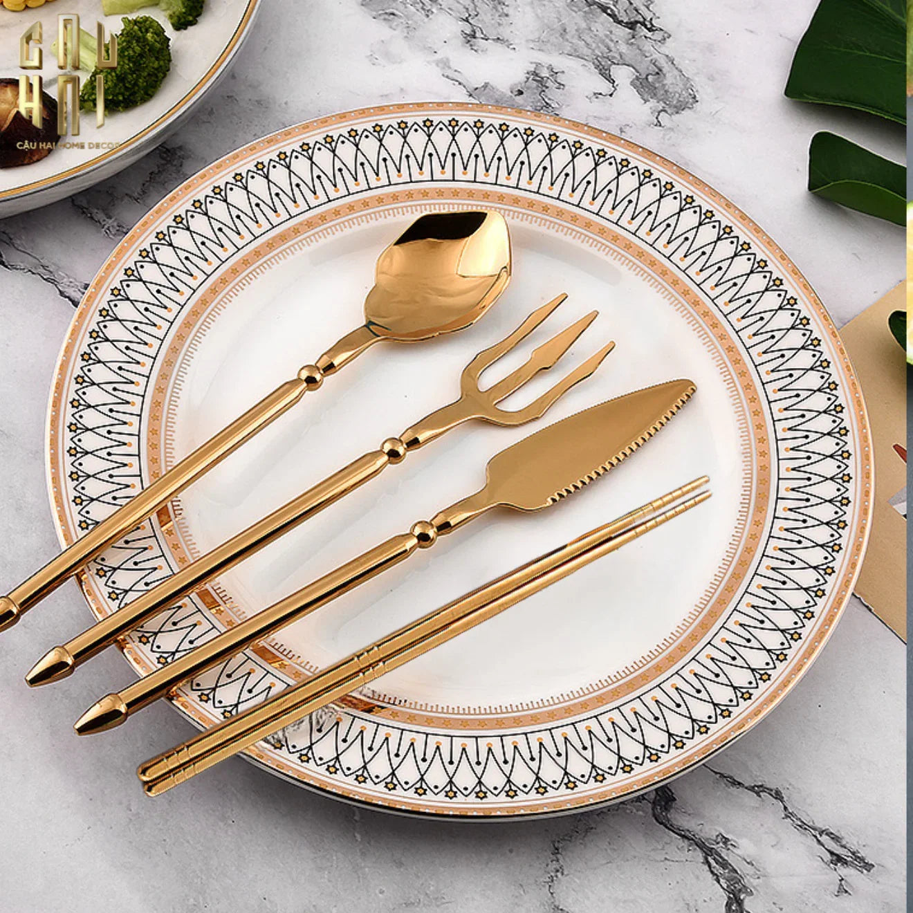 VILLA SONATA - SET DAO NĨA AQUAMAN CUTLERY 4PCS - CẬU HAI HOME DECOR