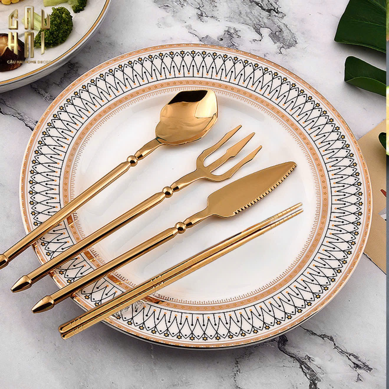 VILLA SONATA - SET DAO NĨA AQUAMAN CUTLERY 4PCS - CẬU HAI HOME DECOR