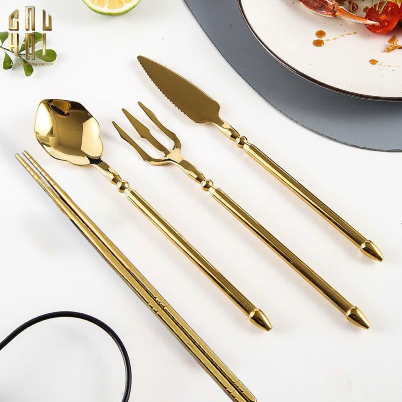 VILLA SONATA - SET DAO NĨA AQUAMAN CUTLERY 4PCS - CẬU HAI HOME DECOR