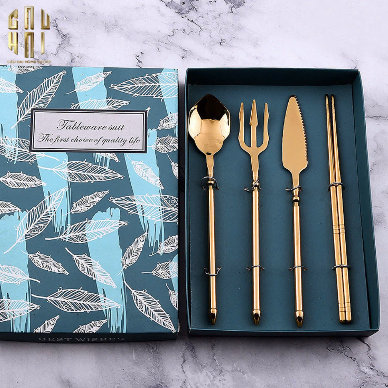 VILLA SONATA - SET DAO NĨA AQUAMAN CUTLERY 4PCS - CẬU HAI HOME DECOR