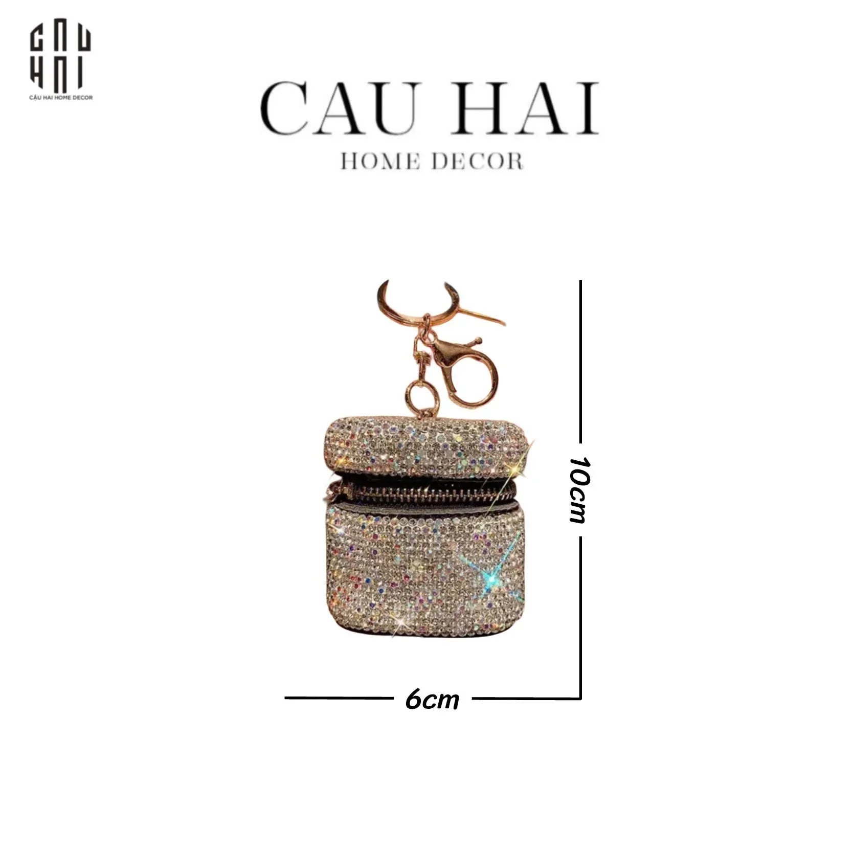 Vỏ Bọc Airpod Diamond Bling Bling-CẬU HAI HOME DECOR