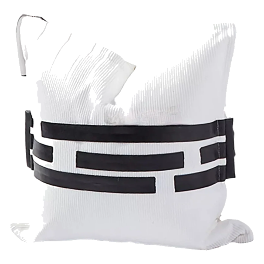 Vỏ Gối Bouclé Belt Noir Ivory 45x45-VỎ GỐI SOFA-CẬU HAI HOME DECOR-CẬU HAI HOME DECOR