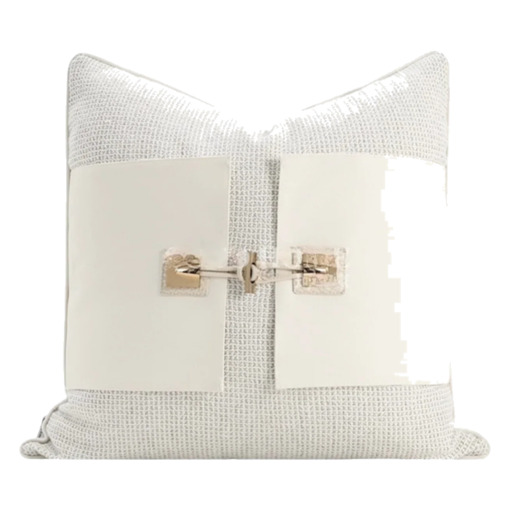 Vỏ Gối Bouclé Lock Atelier Ivory 45x45-VỎ GỐI SOFA-CẬU HAI HOME DECOR-CẬU HAI HOME DECOR