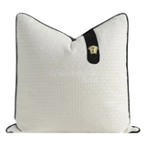 Vỏ Gối Bouclé Medusa Tab Ivory Noir 45x45-VỎ GỐI SOFA-CẬU HAI HOME DECOR-CẬU HAI HOME DECOR