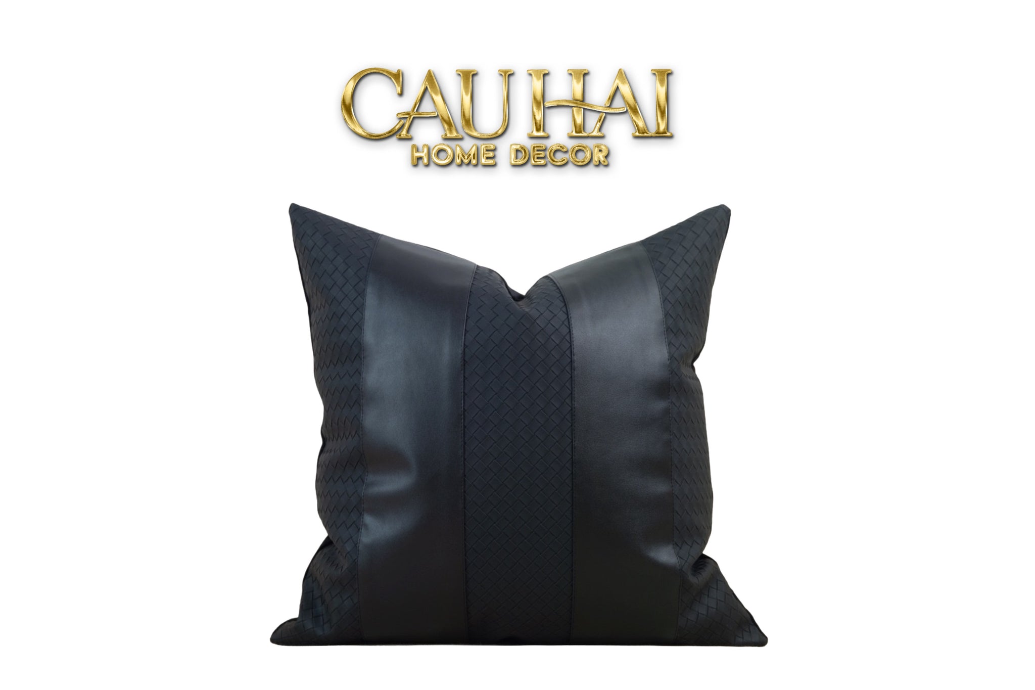VỎ GỐI DA DARKNIGHT INTRECCIATO 45-CẬU HAI HOME DECOR