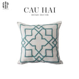 VỎ GỐI THÊU GATOR LATTICE 45-CẬU HAI HOME DECOR