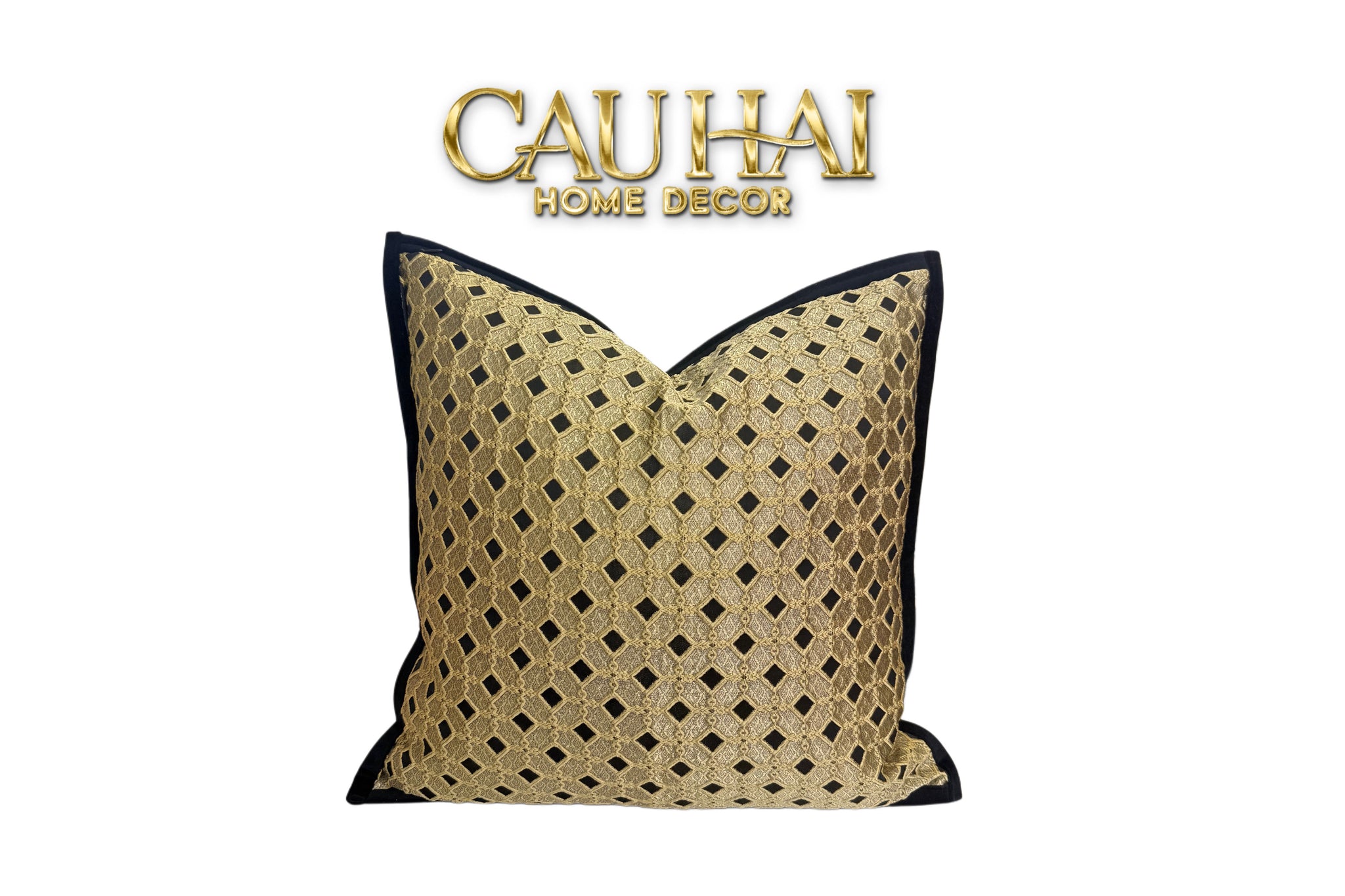 VỎ GỐI JACQUARD D’OR LATTICE 50-CẬU HAI HOME DECOR