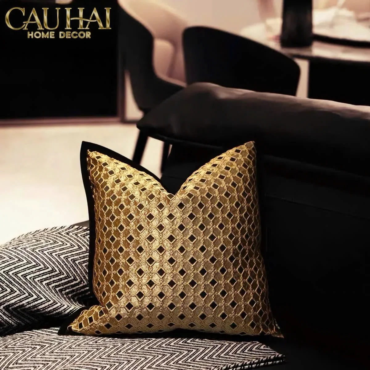 Vỏ Gối Jacquard D’Or Lattice 50-CẬU HAI HOME DECOR