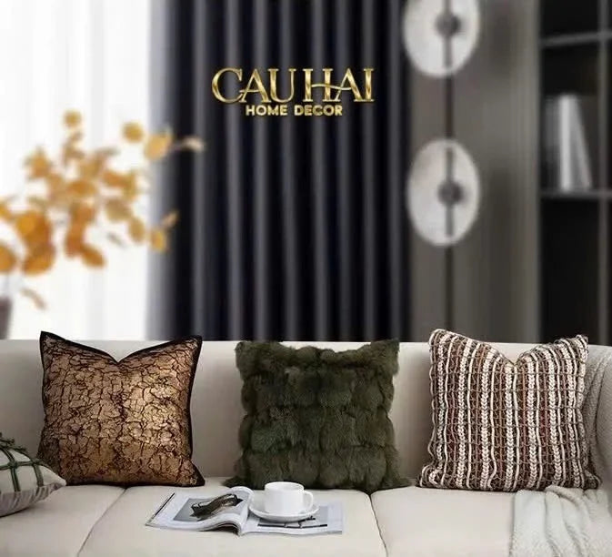 Vỏ Gối Jacquard Galliano D’Or Bronze 45-CẬU HAI HOME DECOR