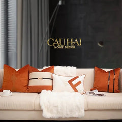 Vỏ Gối L'Équestre Harnais - Sunset Ivory 45-CẬU HAI HOME DECOR