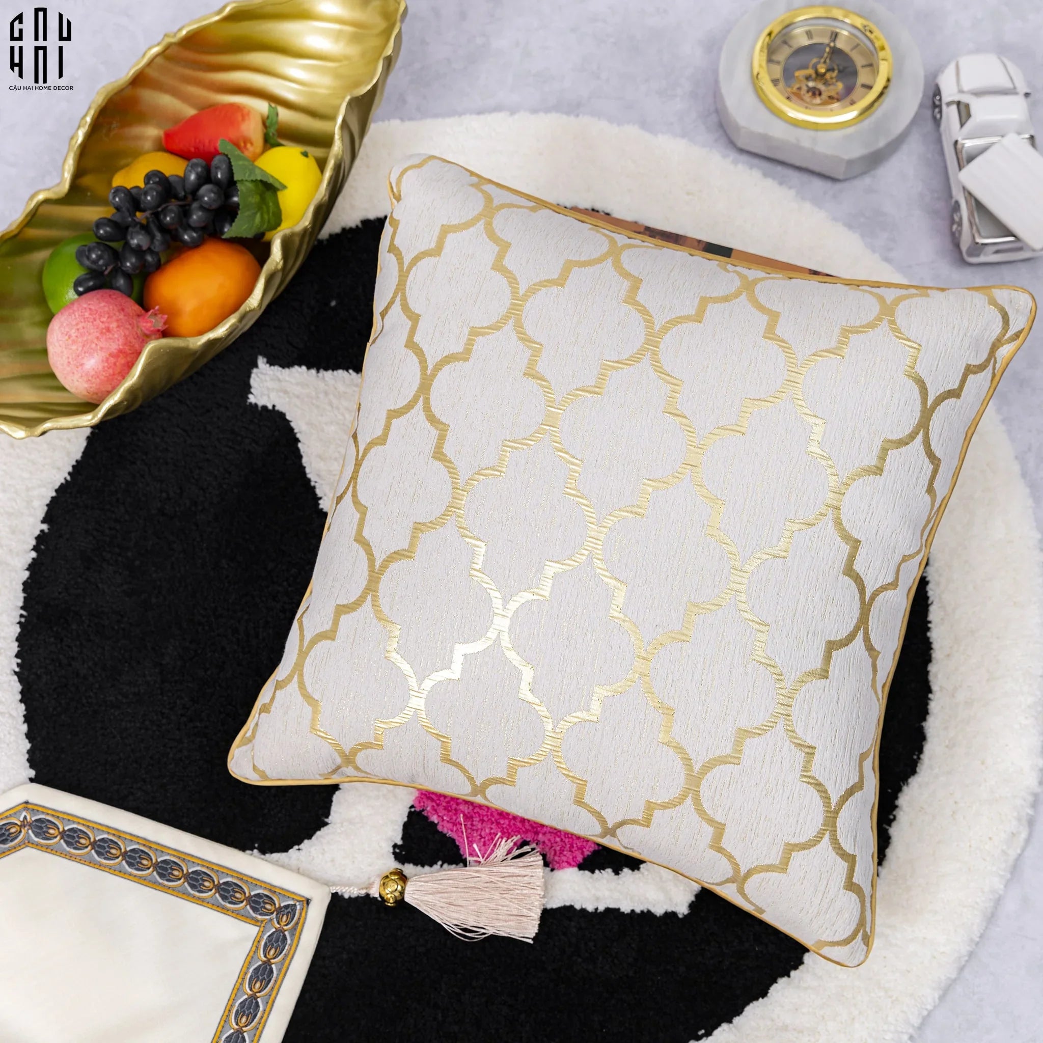 VỎ GỐI LỤA JACQUARD AVALON ELITE 45-CẬU HAI HOME DECOR