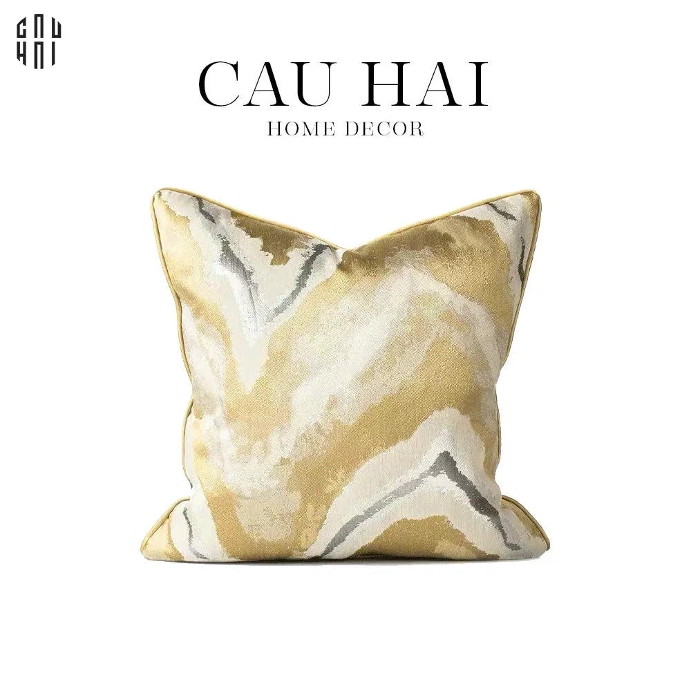 VỎ GỐI LỤA JACQUARD GOLD FOUNTAIN 45. - CẬU HAI HOME DECOR
