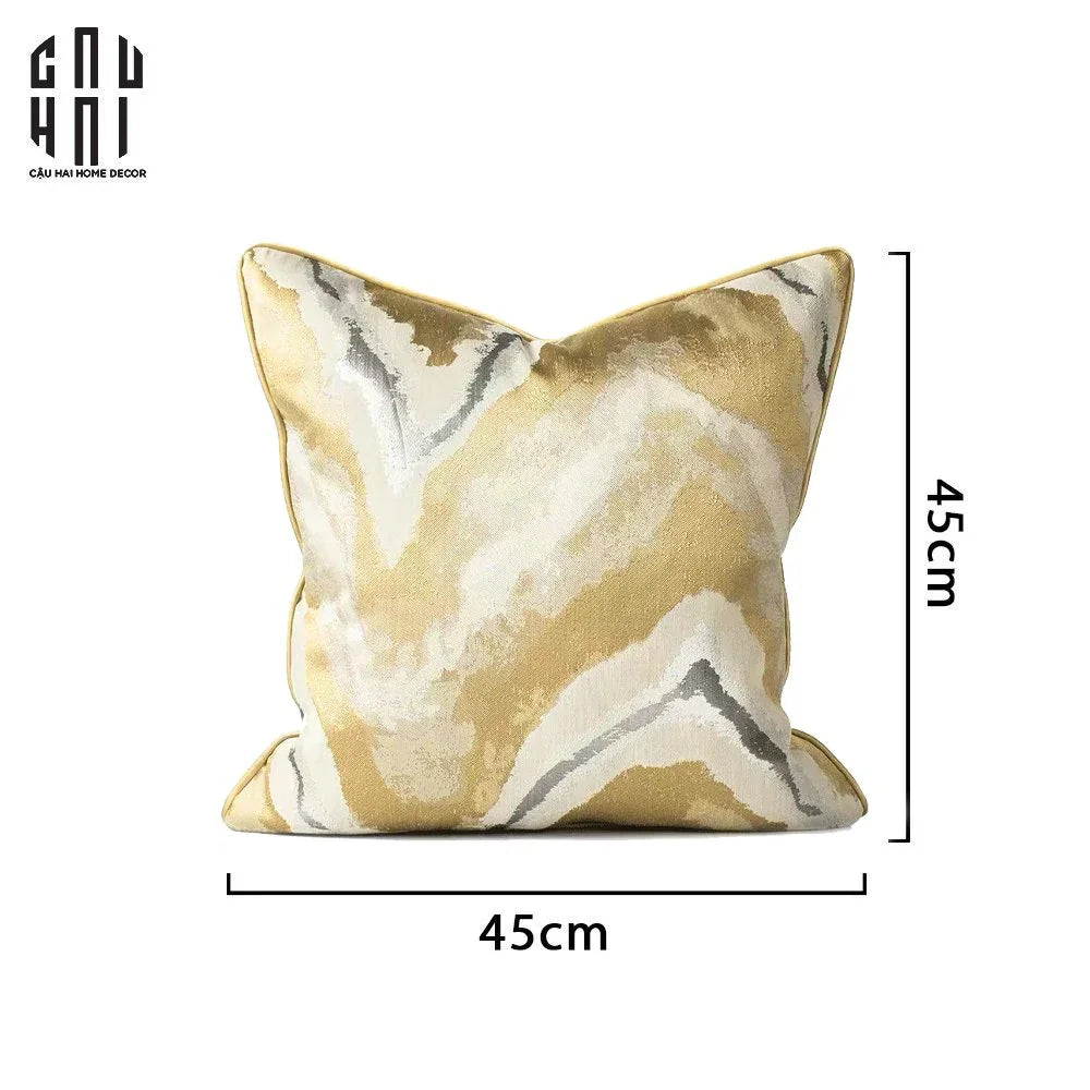 VỎ GỐI LỤA JACQUARD GOLD FOUNTAIN 45. - CẬU HAI HOME DECOR