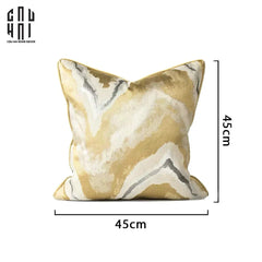 Vỏ Gối Lụa Jacquard Gold Fountain 45.-CẬU HAI HOME DECOR