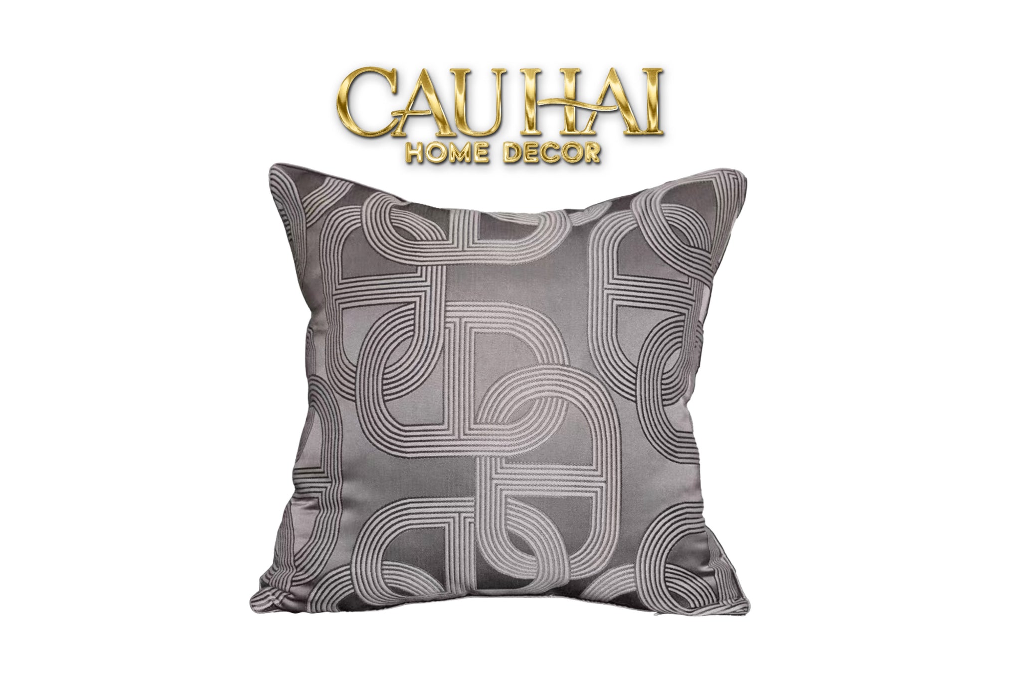 VỎ GỐI LỤA SATIN CHAÎNE D’ANCRE GRIS 50 - CẬU HAI HOME DECOR