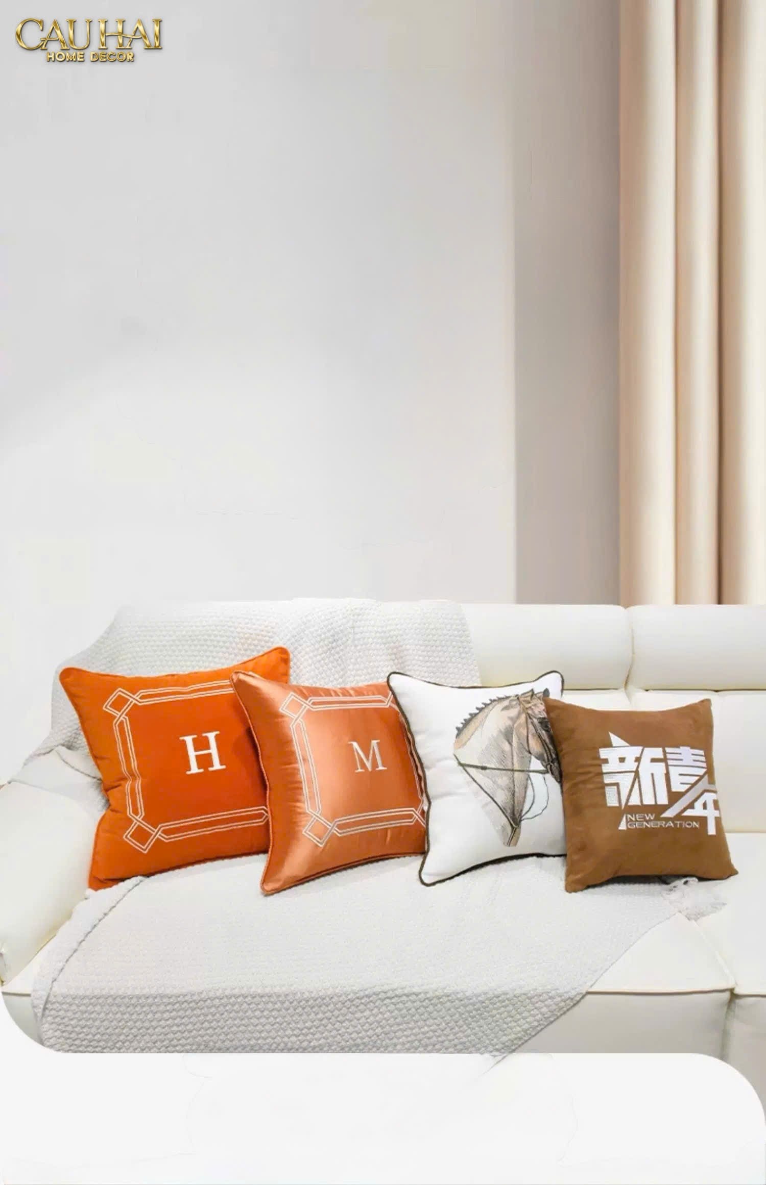 VỎ GỐI LỤA SATIN MILLE SIENNA 50 - CẬU HAI HOME DECOR