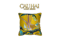 Vỏ Gối Lụa Thêu 3D Hoàng Điểu Tứ Quý - Minh Hoàng 45-CẬU HAI HOME DECOR