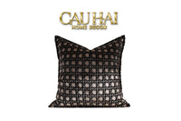 Vỏ Gối Nhung Argent Velvet Cannage Enigma 45-CẬU HAI HOME DECOR
