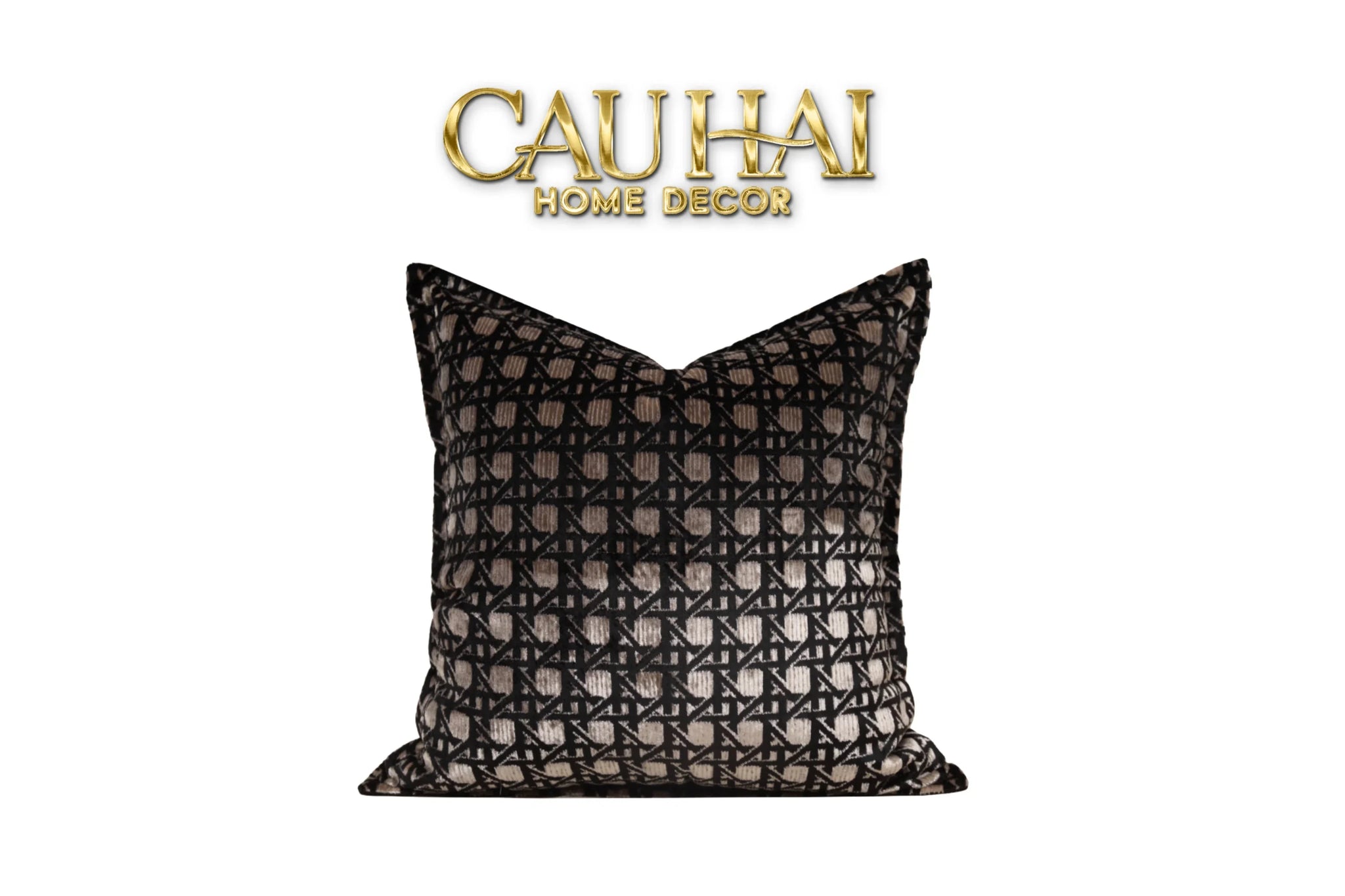 Vỏ Gối Nhung Argent Velvet Cannage Enigma 45-CẬU HAI HOME DECOR