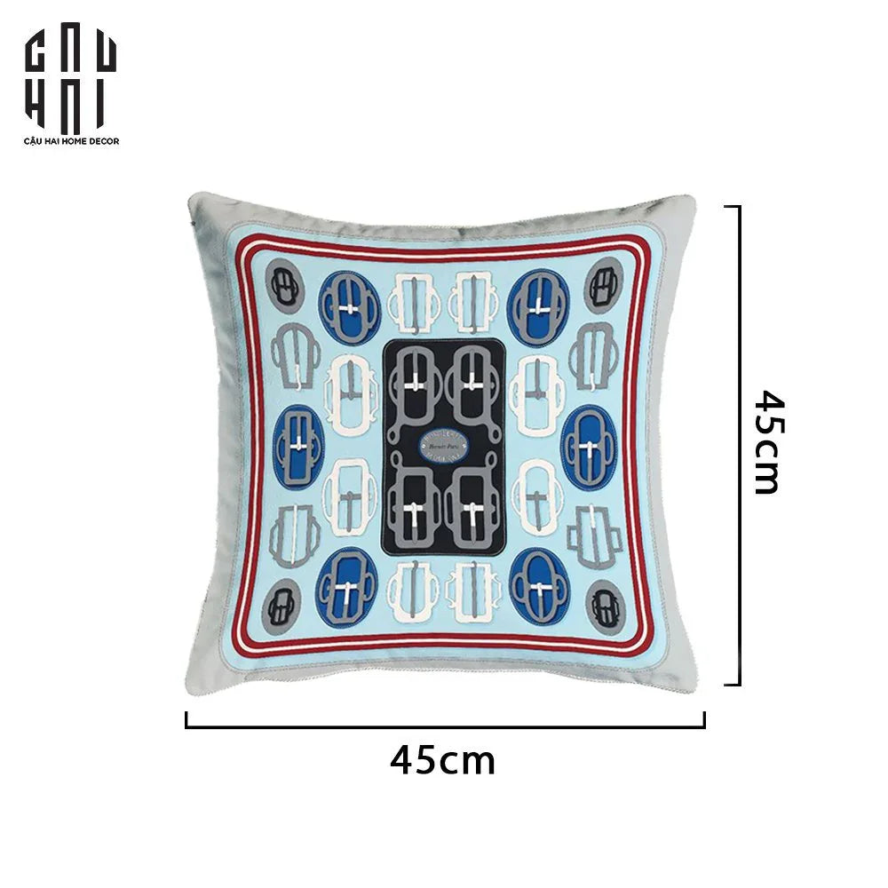 Vỏ Gối Nhung Bouclerie D’Attelage 45-CẬU HAI HOME DECOR