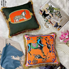 Vỏ Gối Nhung Cannes Et Pommeaux 45.-CẬU HAI HOME DECOR