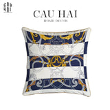 VỎ GỐI NHUNG CAO CẤP BAYADERE 45.-CẬU HAI HOME DECOR