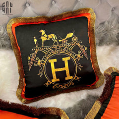 Vỏ Gối Nhung Cao Cấp Noir Heritage 45.-CẬU HAI HOME DECOR