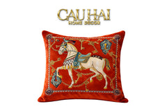 Vỏ Gối Nhung Cheval de Fête d’Or de Dorées 45-CẬU HAI HOME DECOR