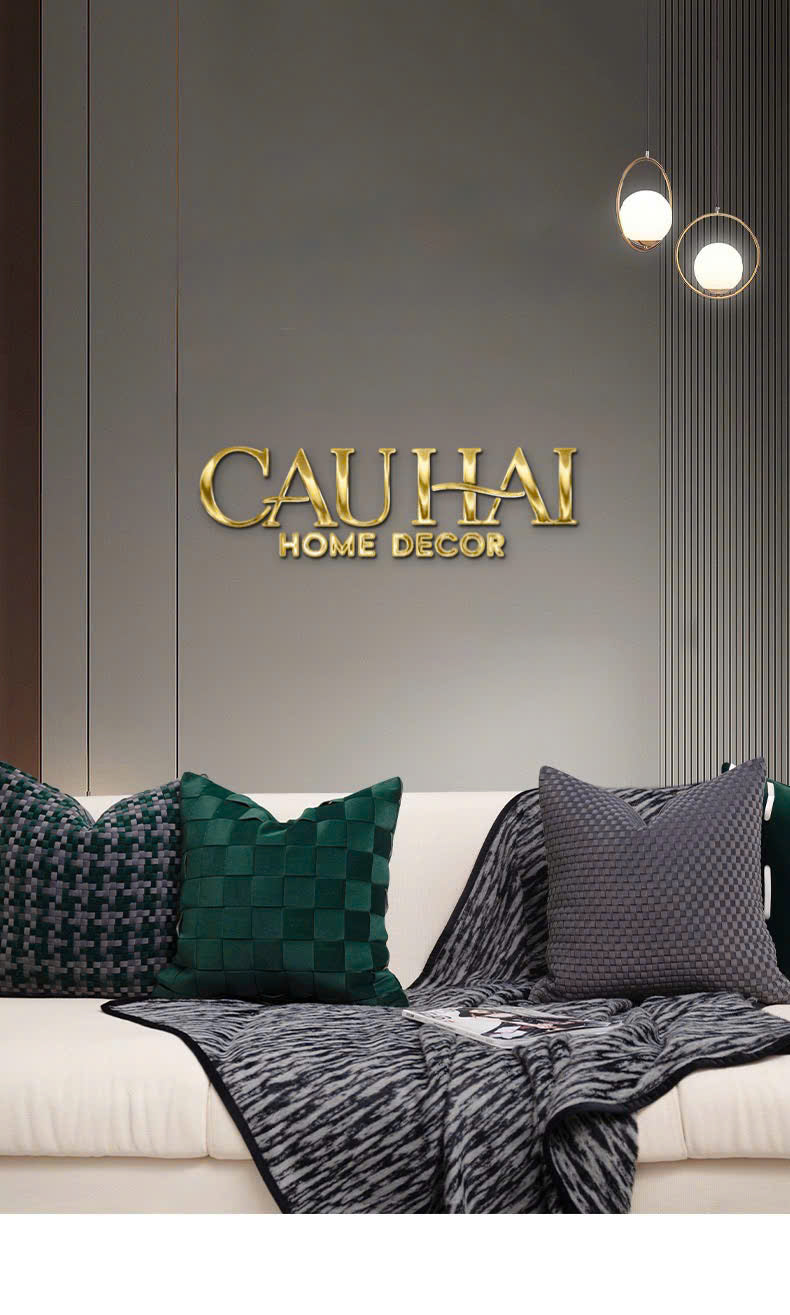 FÊTES COUTURE - VỎ GỐI NHUNG WOVEN MISTLETOE 45-CẬU HAI HOME DECOR