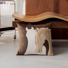 Vỏ Gối Nhung Équestre Victorious Stallion 45-CẬU HAI HOME DECOR