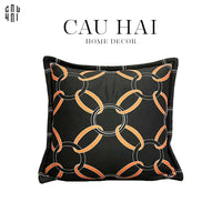 Vỏ Gối Nhung H Class Savoire Faire Velour Chaine Allure 45.-CẬU HAI HOME DECOR