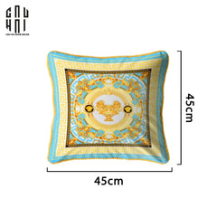 Vỏ Gối Nhung La Coupe Des Dieux - Bleu 45.-CẬU HAI HOME DECOR