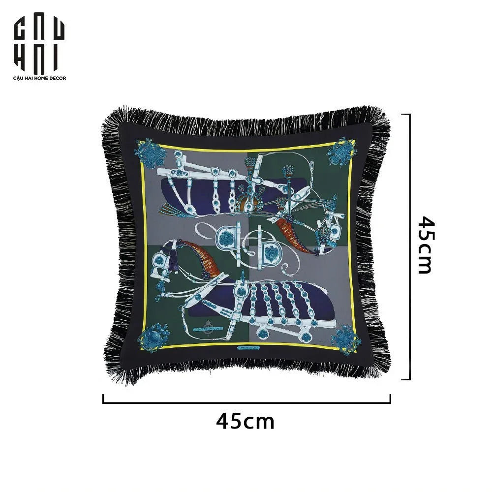 Vỏ Gối Nhung Phantom Cavalier 45.-CẬU HAI HOME DECOR