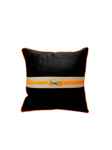 Vỏ Gối Nhung Phối Da Sellier Noir Saddle 45x45-VỎ GỐI SOFA-CẬU HAI HOME DECOR-CẬU HAI HOME DECOR