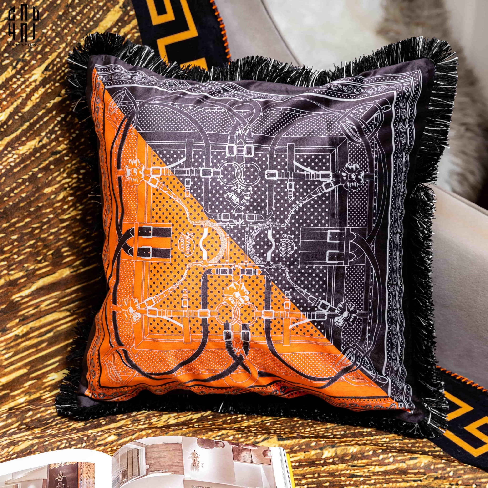 VỎ GỐI NHUNG ROBERTS 45.-CẬU HAI HOME DECOR