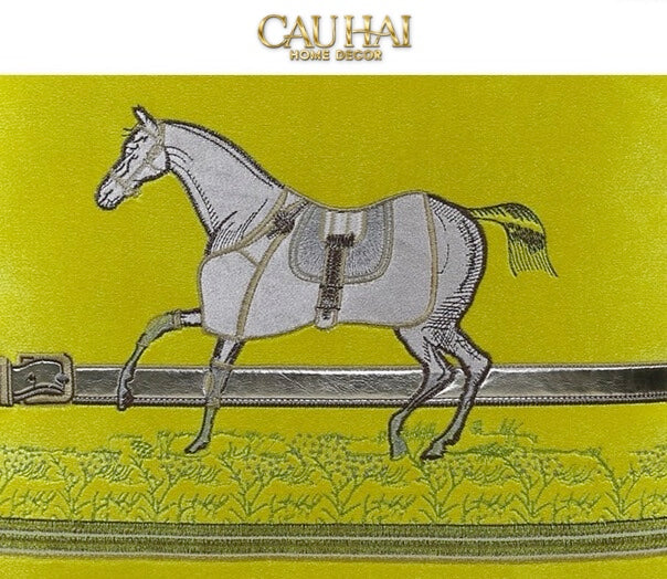Vỏ Gối Nhung Thêu Cheval Blanc Serendipity 45 - CẬU HAI HOME DECOR