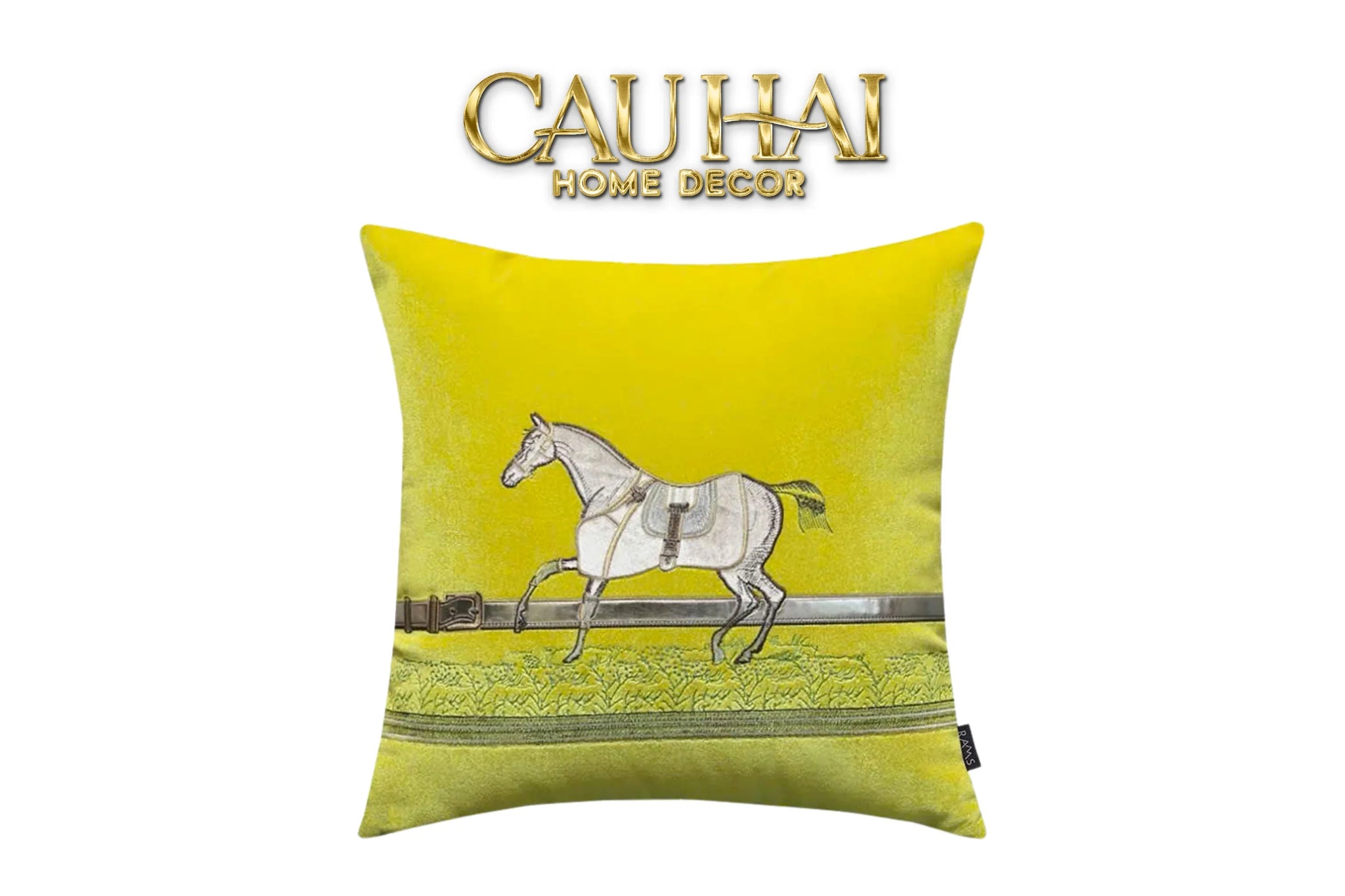 Vỏ Gối Nhung Thêu Cheval Blanc Serendipity 45-CẬU HAI HOME DECOR